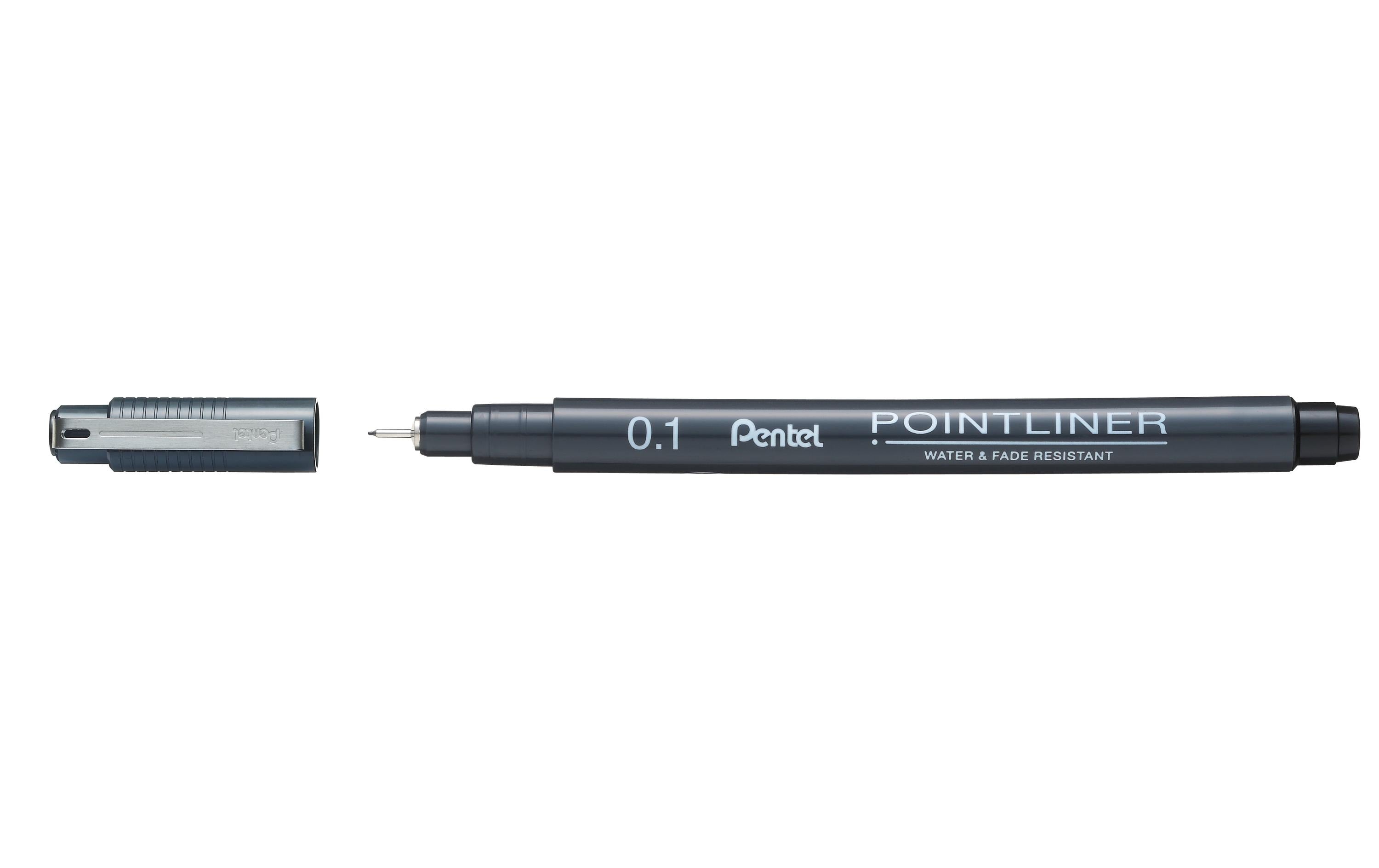 Pentel Fineliner Pigment POINTLINER 0.1mm, schwarz