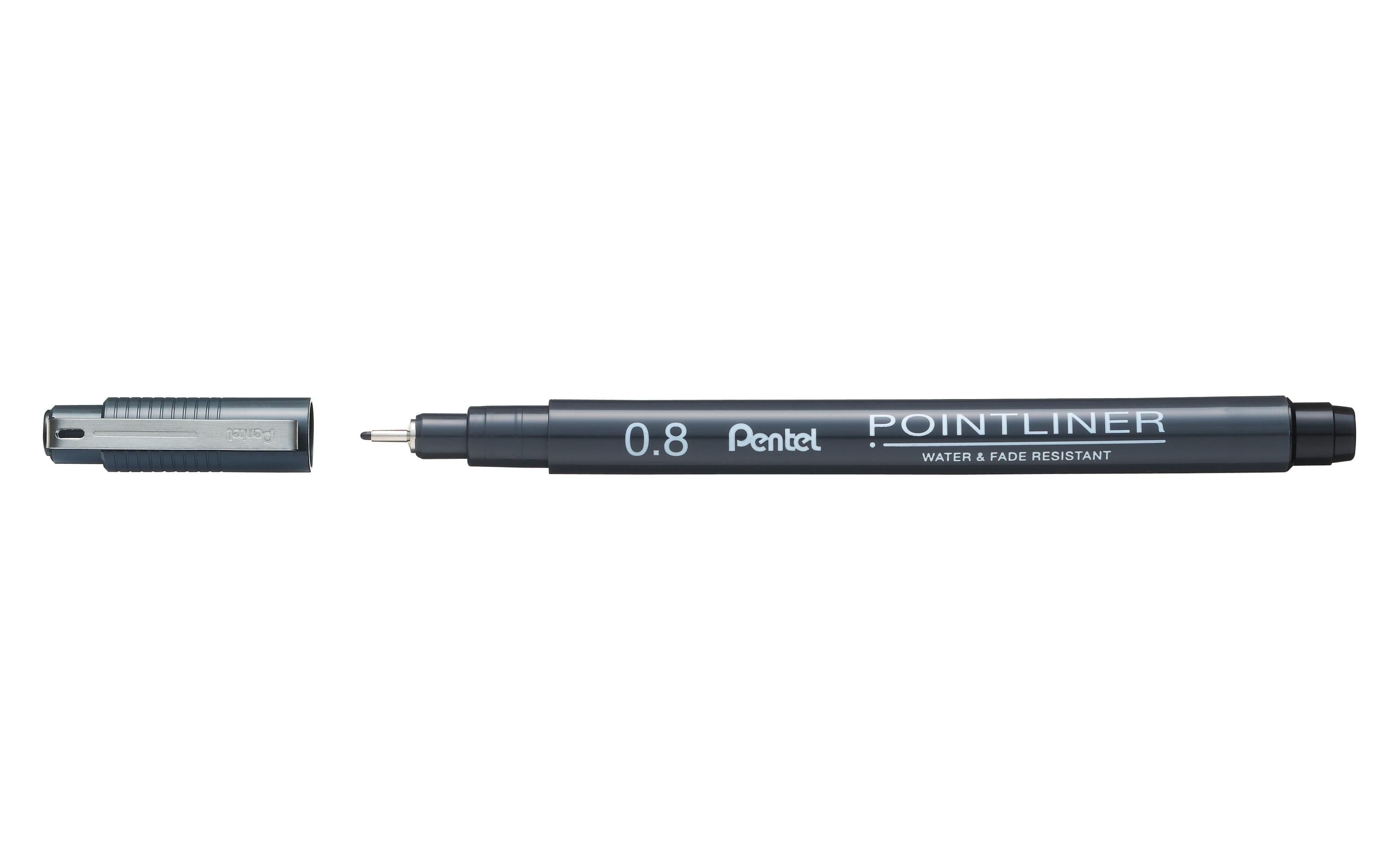 Pentel Fineliner Pigment POINTLINER 0.8mm, schwarz