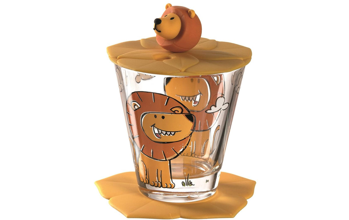 Leonardo, Kindertrinkglas Bambini 3-teilig, 3-teilig, D: 6cm, Glas/Silikon