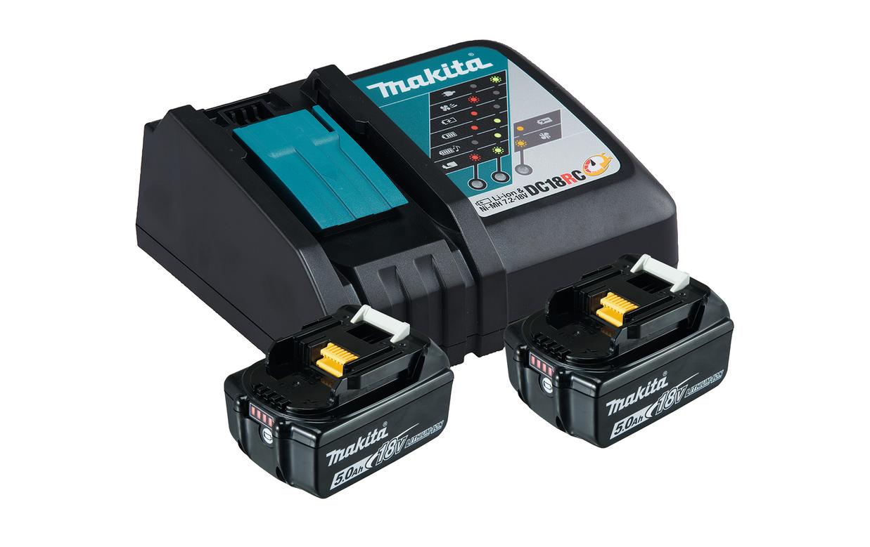 Makita ENERGYPACK 18V / 5Ah 2XBL1850B+DC18RC+KARTON