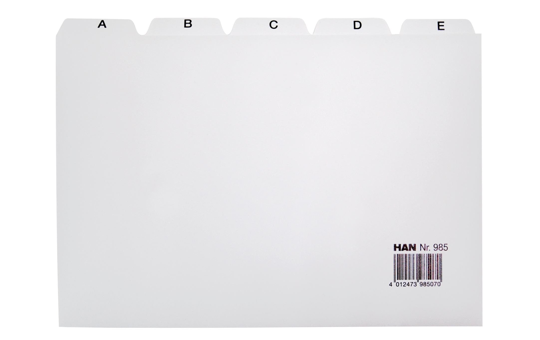 HAN Register A-Z, A5 quer 25-teilig für Karteiboxen
