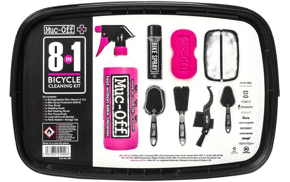 Muc-Off 8-IN-One Bike Cleaning Kit Enthält 1l Nano-Tech Fahrradreiniger