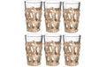 Leonardo Glas Garda mit Geflecht 500ml 6 Stk., H: 15cm, D: 9cm