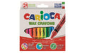 Carioca Wachsmalkreide Wax E-24 24 Maxi-Wachsmalstiften, 8mm