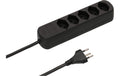 Max Hauri Steckdosenleiste Basic-Line 5xT13, schwarz, 5m Kabel