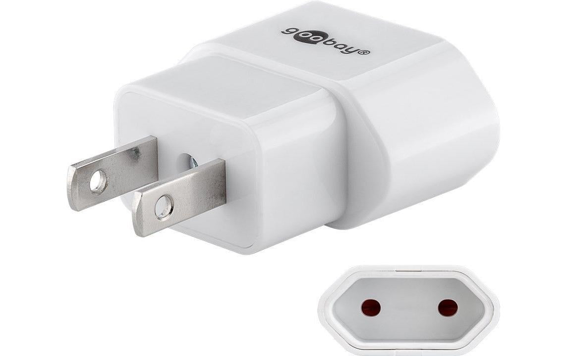 Max Hauri Reiseadapter Schweiz / USA 2-Pol weiss, max. 16 A