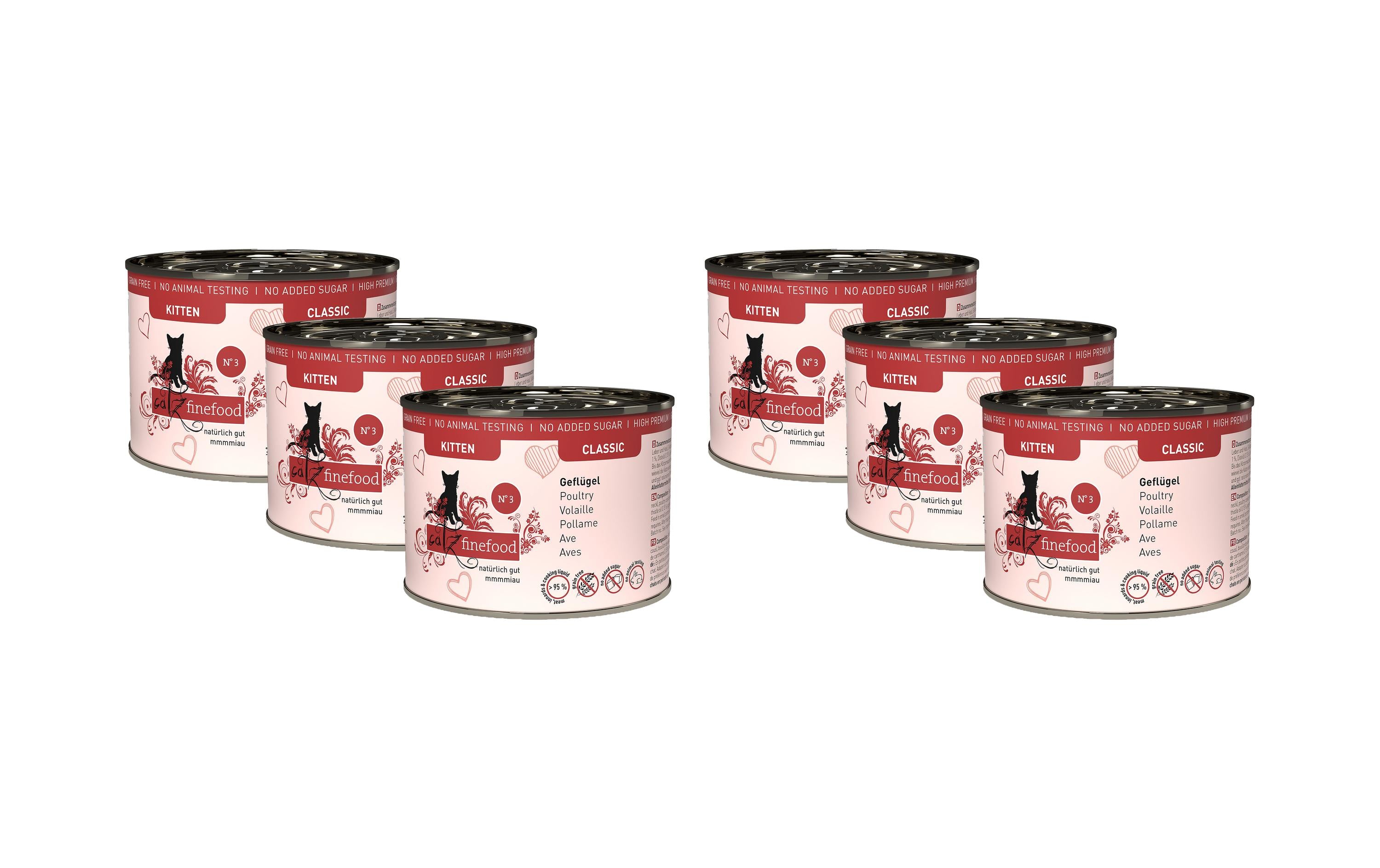 catz finefood Kitten No.03 Gefl. 6x200g Kit