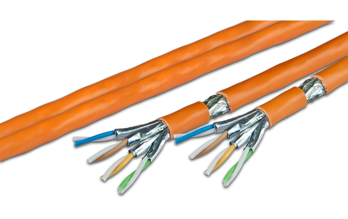 Wirewin Verlegekabel TWIN:S/FTP,500m,orange Cat.7, 2x4x2xAWG23, LSOH, 1000Mhz, 10Gbps