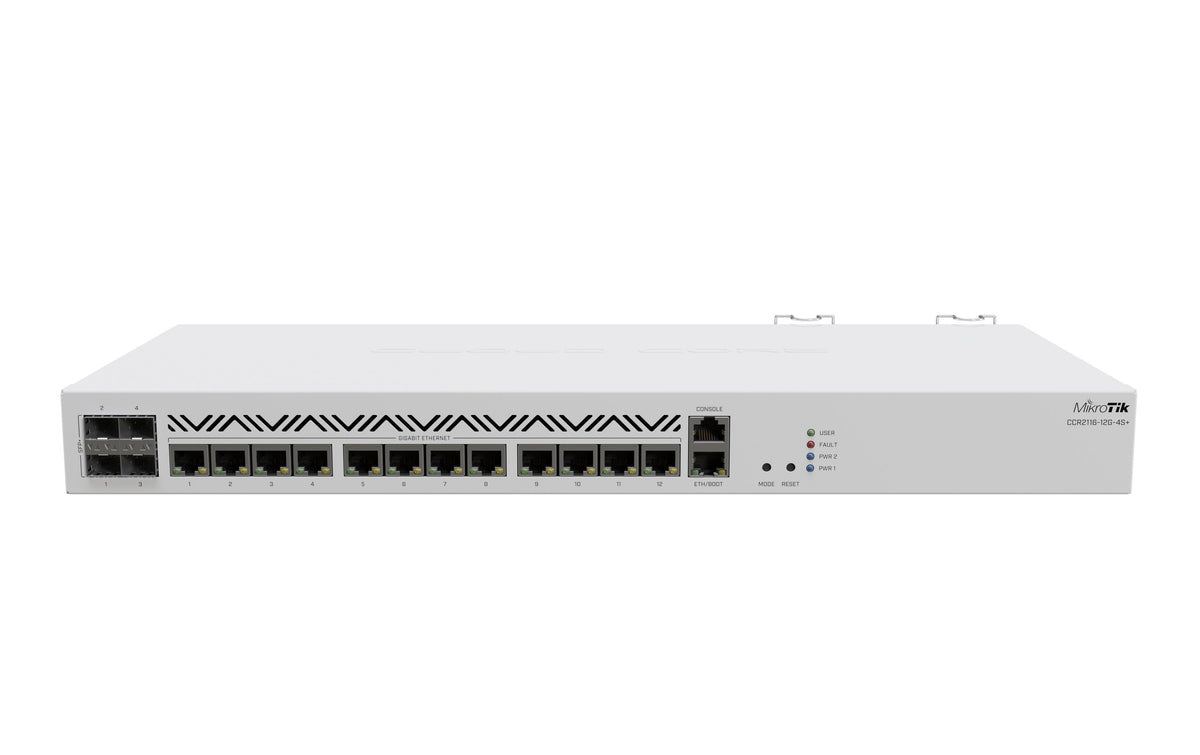 MikroTik CCR2116-12G-4S+ Cloud Router 16Cores 2Ghz, 16GB, 13xGE, 4xSFP+, Dual-PSU