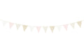 Partydeco Girlande rosa/weiss/gold, 2.1 m, 12 Fahnen