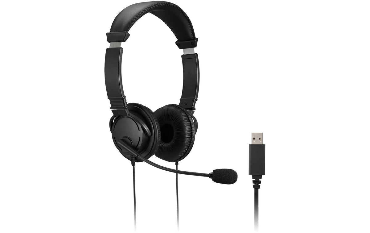 Kensington HiFi USB Headphones with Mic and Volume Control Buttons