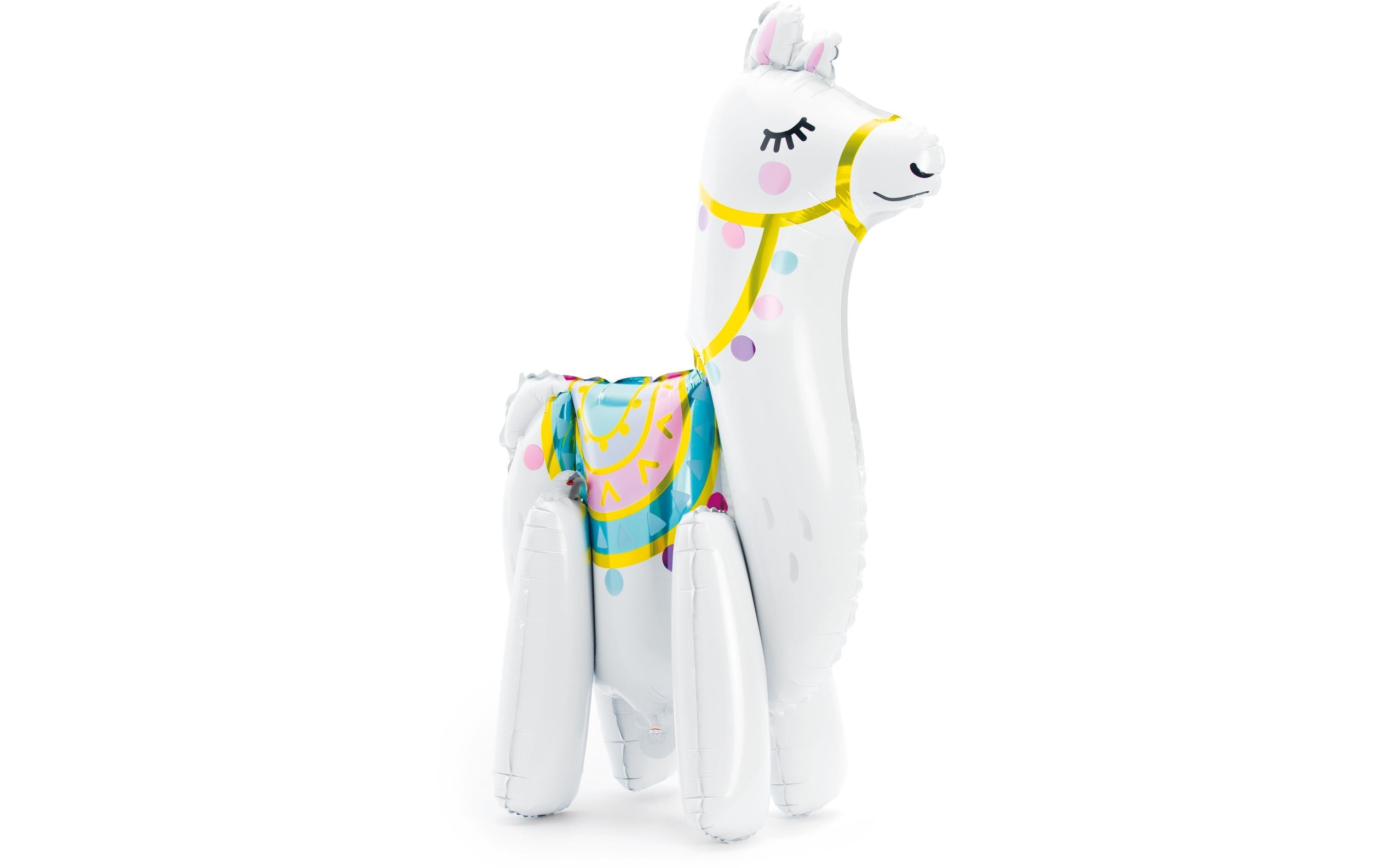 Partydeco Folienballon Llama farbig, 39 x 61 cm