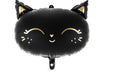 Partydeco Folienballon Katze schwarz/gold, 48 x 36 cm