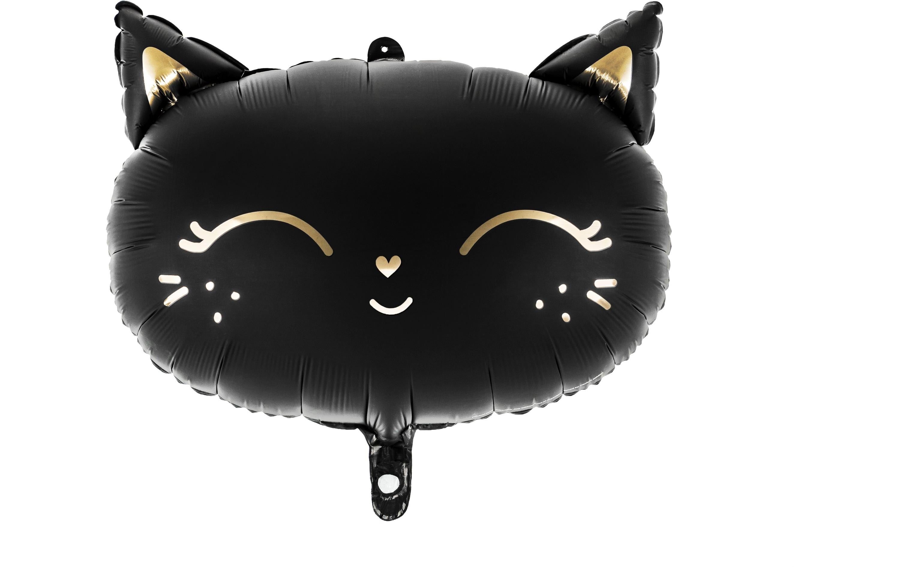 Partydeco Folienballon Katze schwarz/gold, 48 x 36 cm