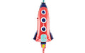 Partydeco Folienballon Rocket farbig, 44 x 115 cm