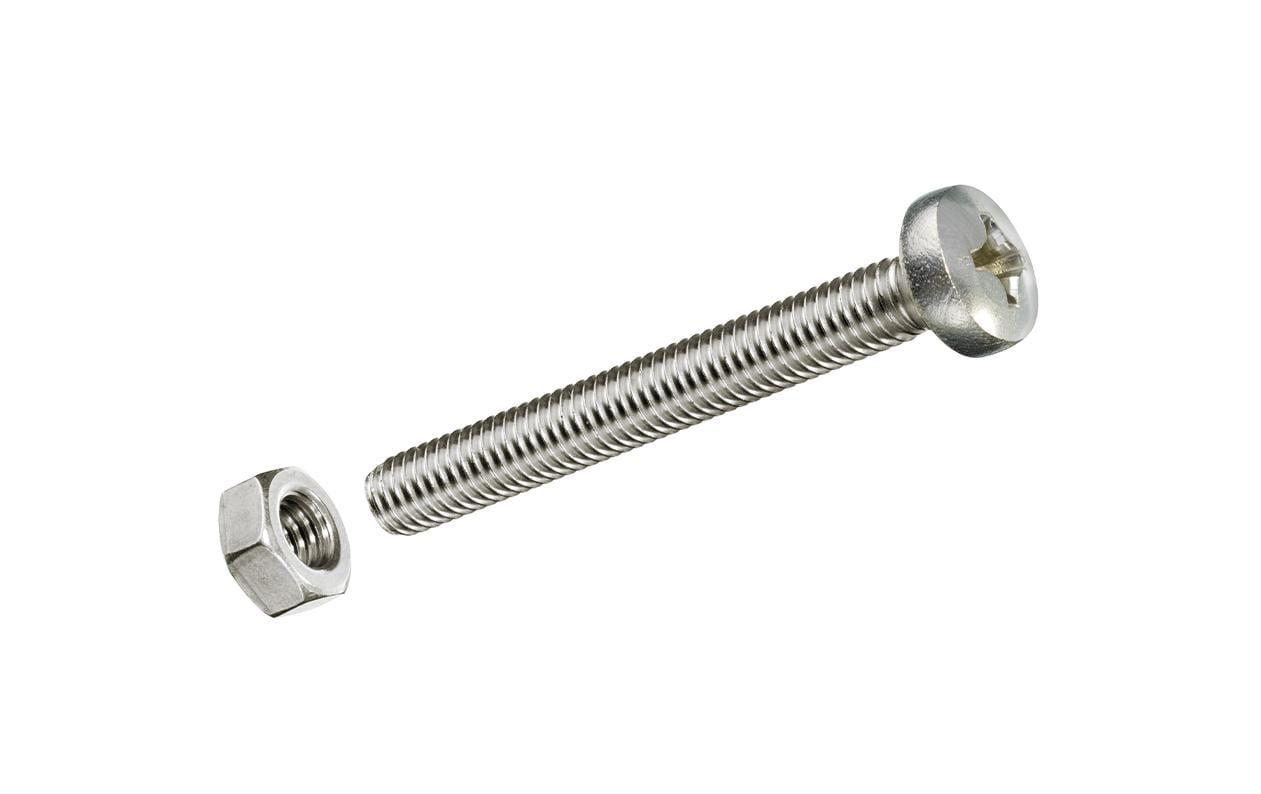 Krafter Gewindeschrauben Liko mit Muttern M 6x 16 mm DIN 7985 A2 Edelstahl rf 4 ST