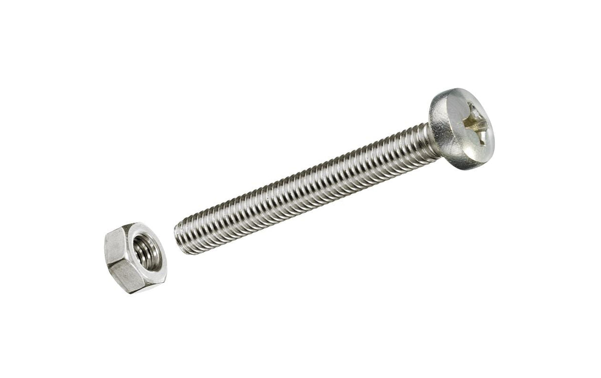 Krafter Gewindeschrauben Liko mit Muttern M 4x 20 mm DIN 7985 A2 Edelstahl rf 6 ST