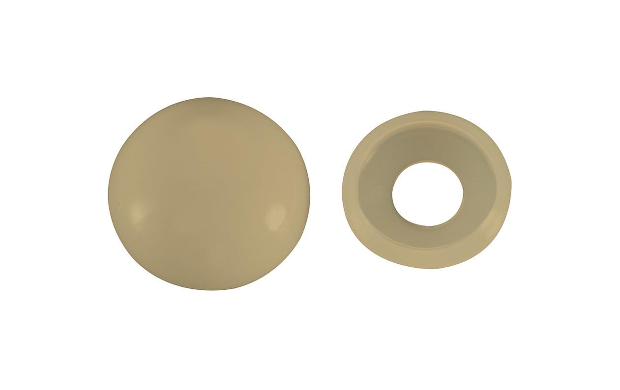 Krafter Abdeckkappen 2-teilig 15x 5 mm Kunststoff beige 8 ST