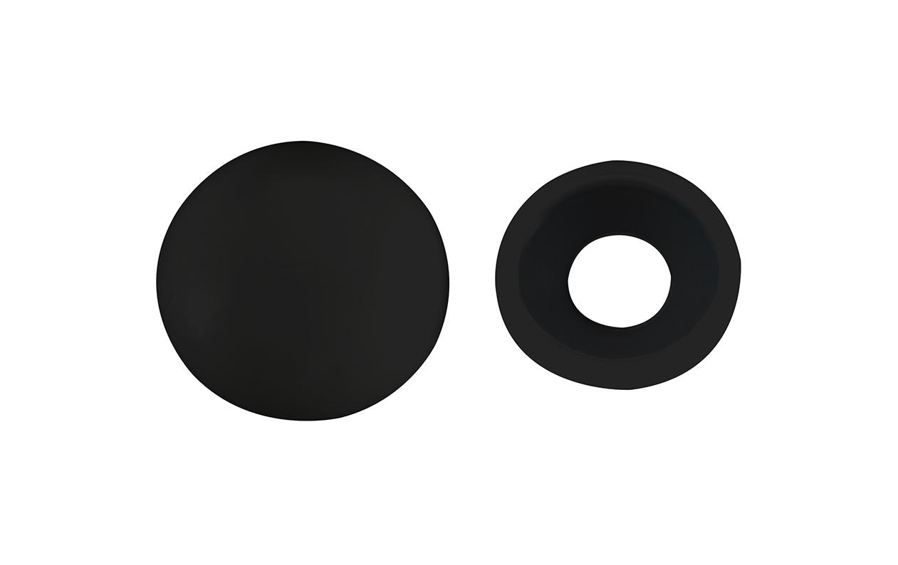 Krafter Abdeckkappen 2-teilig 15x 5 mm Kunststoff schwarz 8 ST