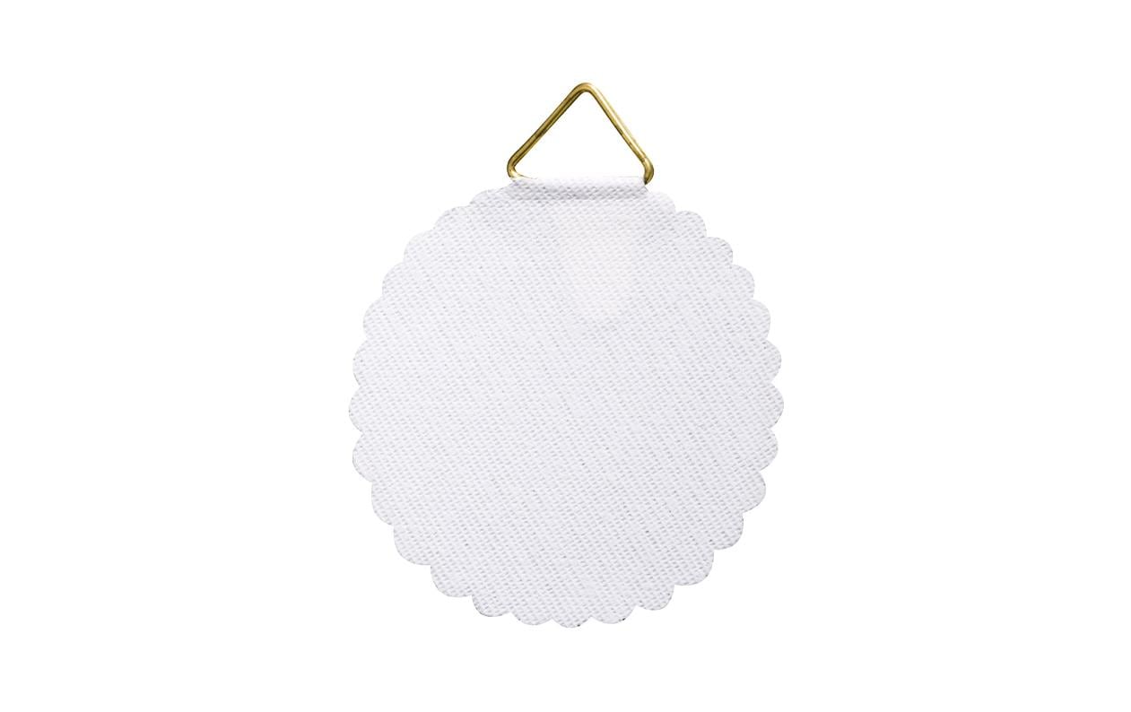 Krafter Bilderklebeösen gummiert 30 mm Leinen weiss 4 ST