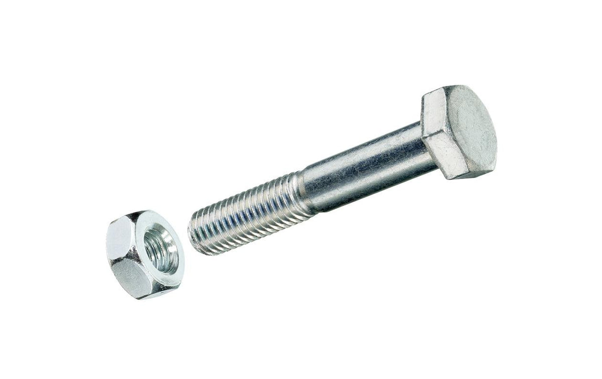 Krafter Sechskantschrauben mit Muttern M 8x 70 mm DIN 931 Stahl blau vz 2 ST