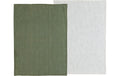 Södahl Geschirrtuch Olive/White 2er Set 50x70cm, Baumwolle