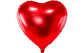 Partydeco Folienballon Heart rot, 61 cm, 1 Stück