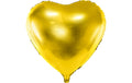 Partydeco Folienballon Heart gold, 61 cm, 1 Stück