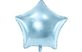 Partydeco Folienballon Star hellblau, 48 cm, 1 Stück