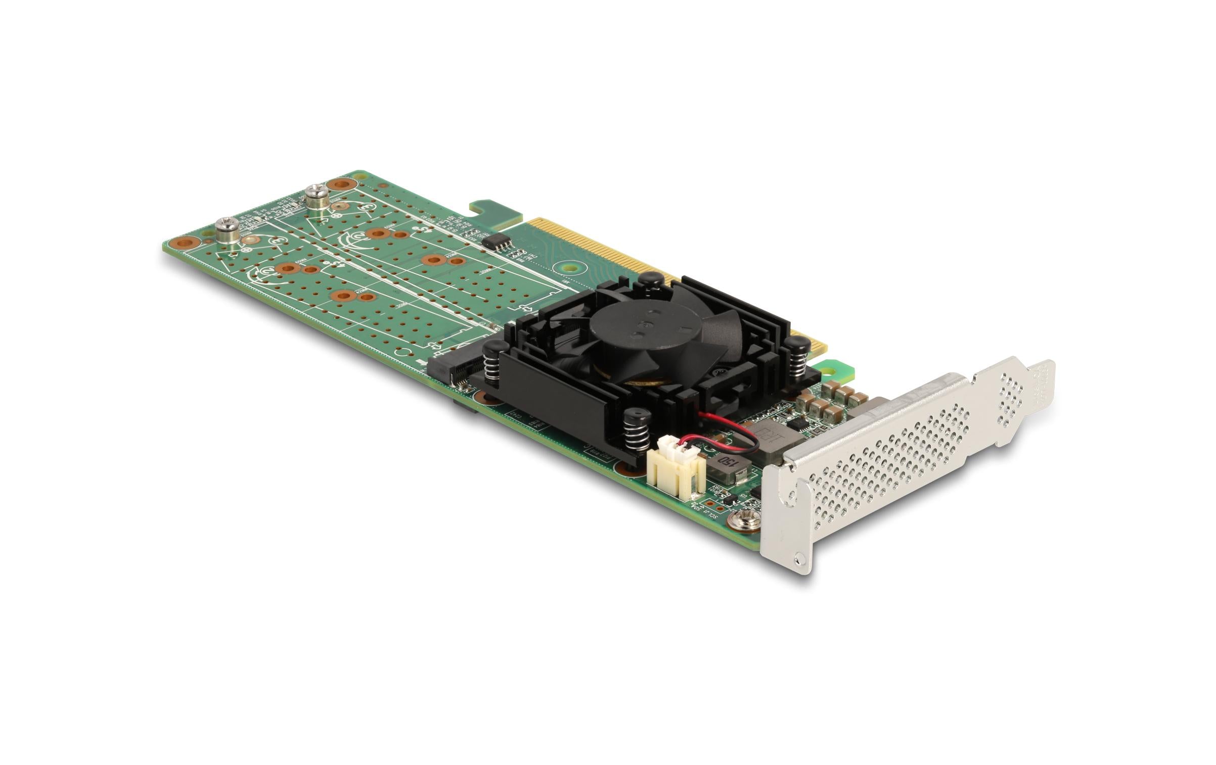Delock PCI Express x16 Karte zu 4x intern NVMe M.2 Key M - Low Profile