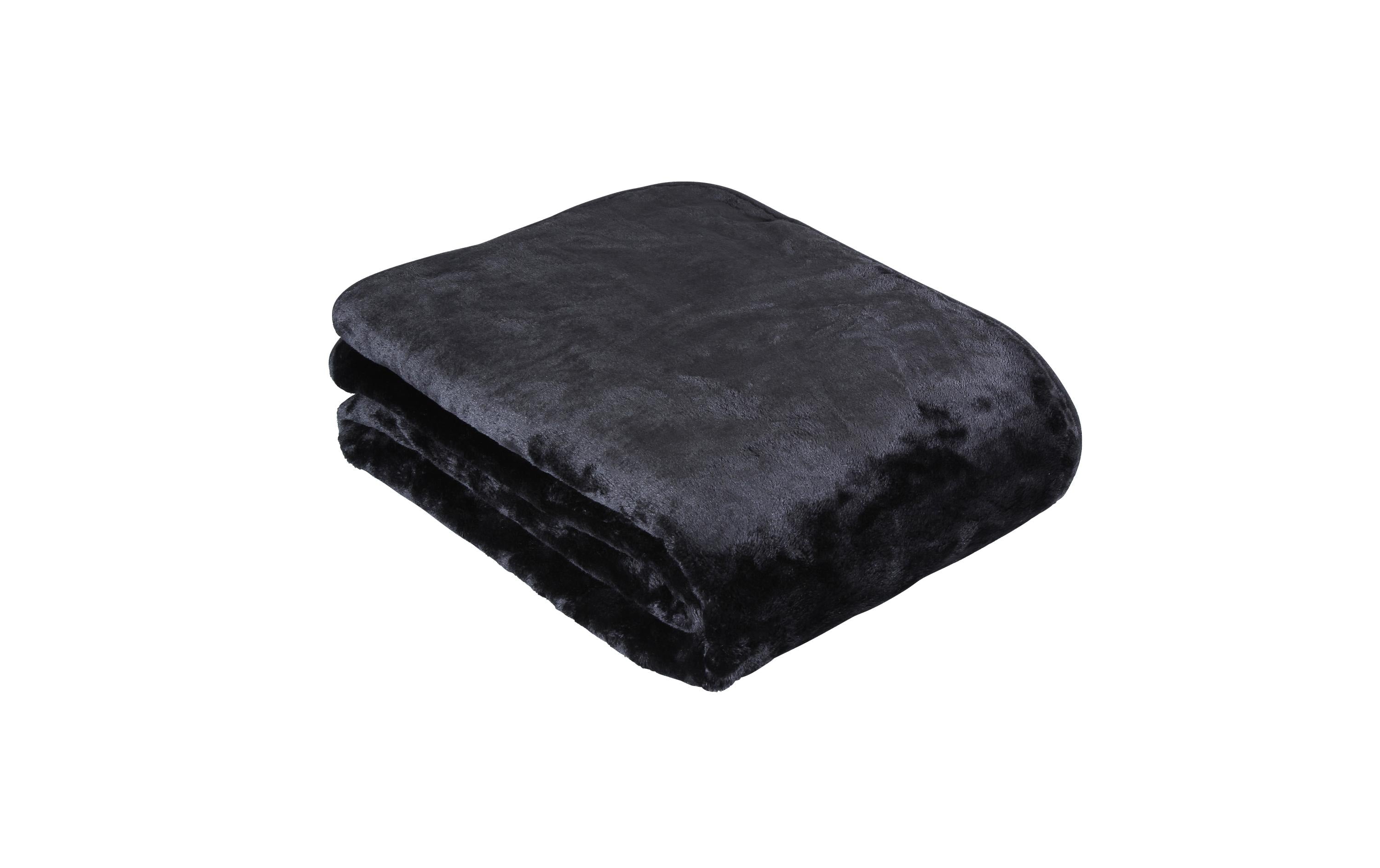 Eskimo Decke Cashmina, Schwarz 100% Micro-Polyester, waschbar, 150x200 cm