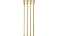 Paderno Cocktail Rührer Set Annanas gold 4er Set, 21.5cm, Edelstahll rostfrei