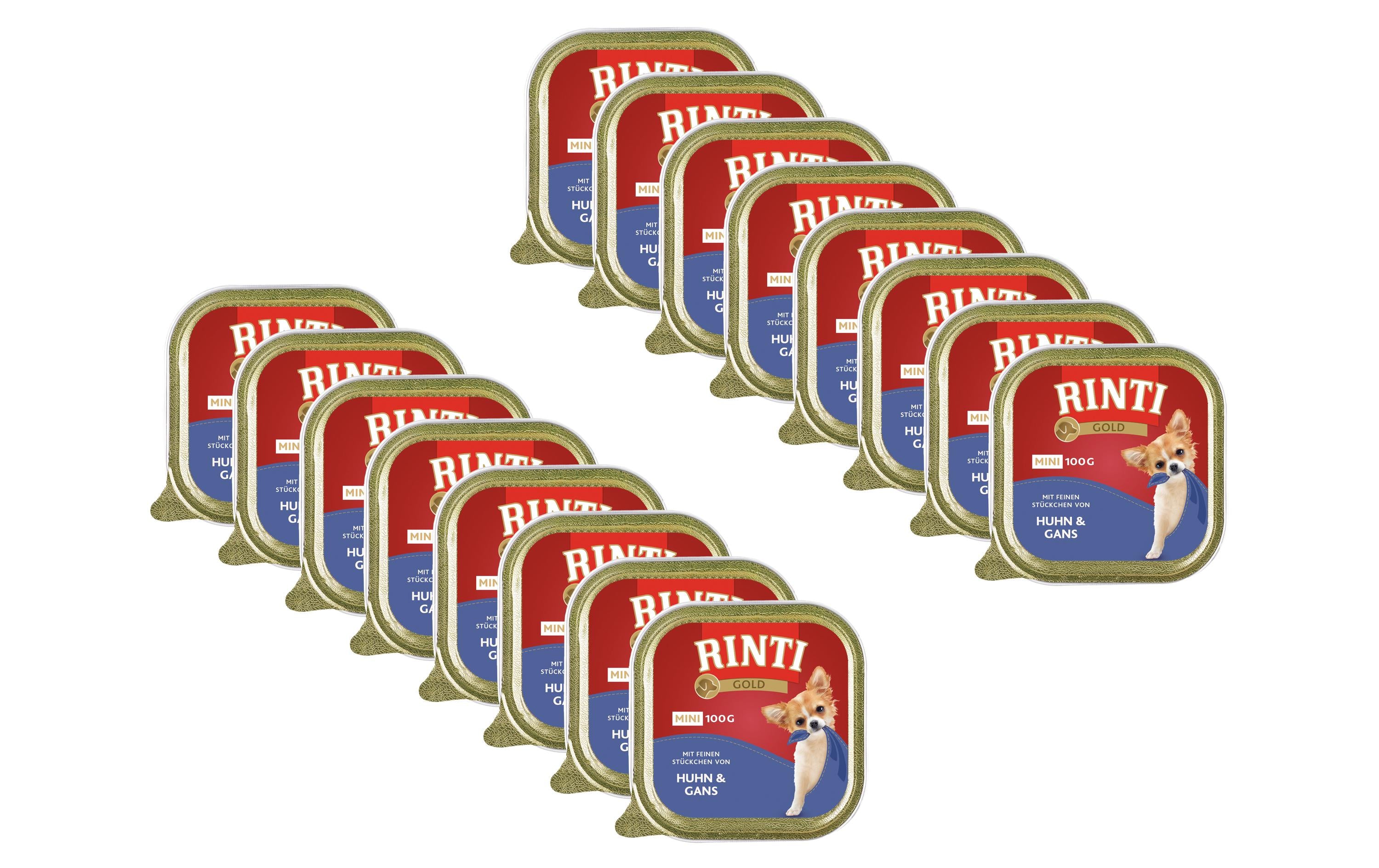 Rinti Gold Mini Schale Huhn & Gans 16x100g