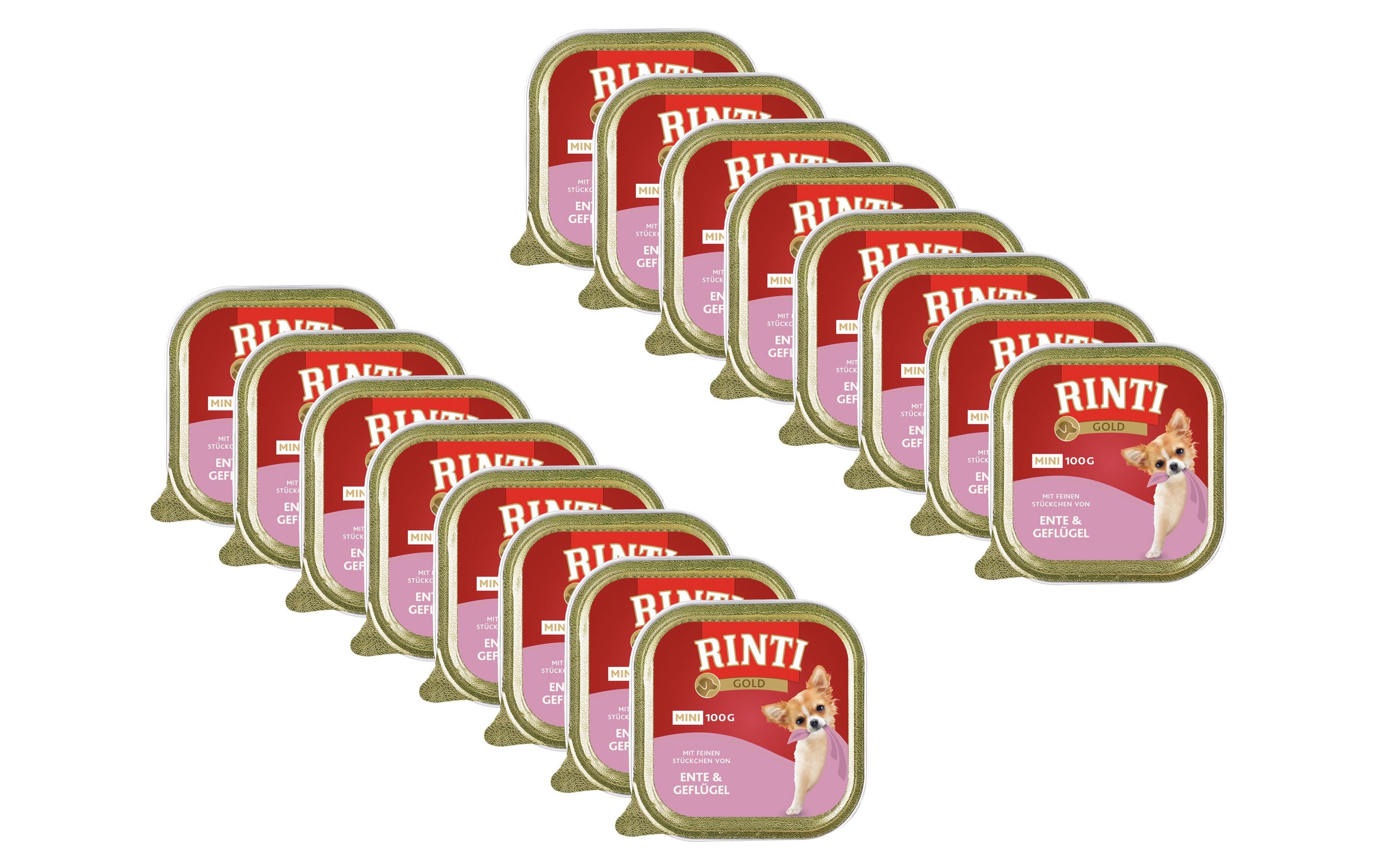 Rinti Gold Mini Schale Ente & Geflügel 16x100g