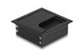 Delock Kabeldurchführung für Tischeinbau mit Bürste 80x80x28mm, schwarz