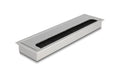 Delock Kabeldurchführung für Tischeinbau mit Bürste 280x80x28mm, silber