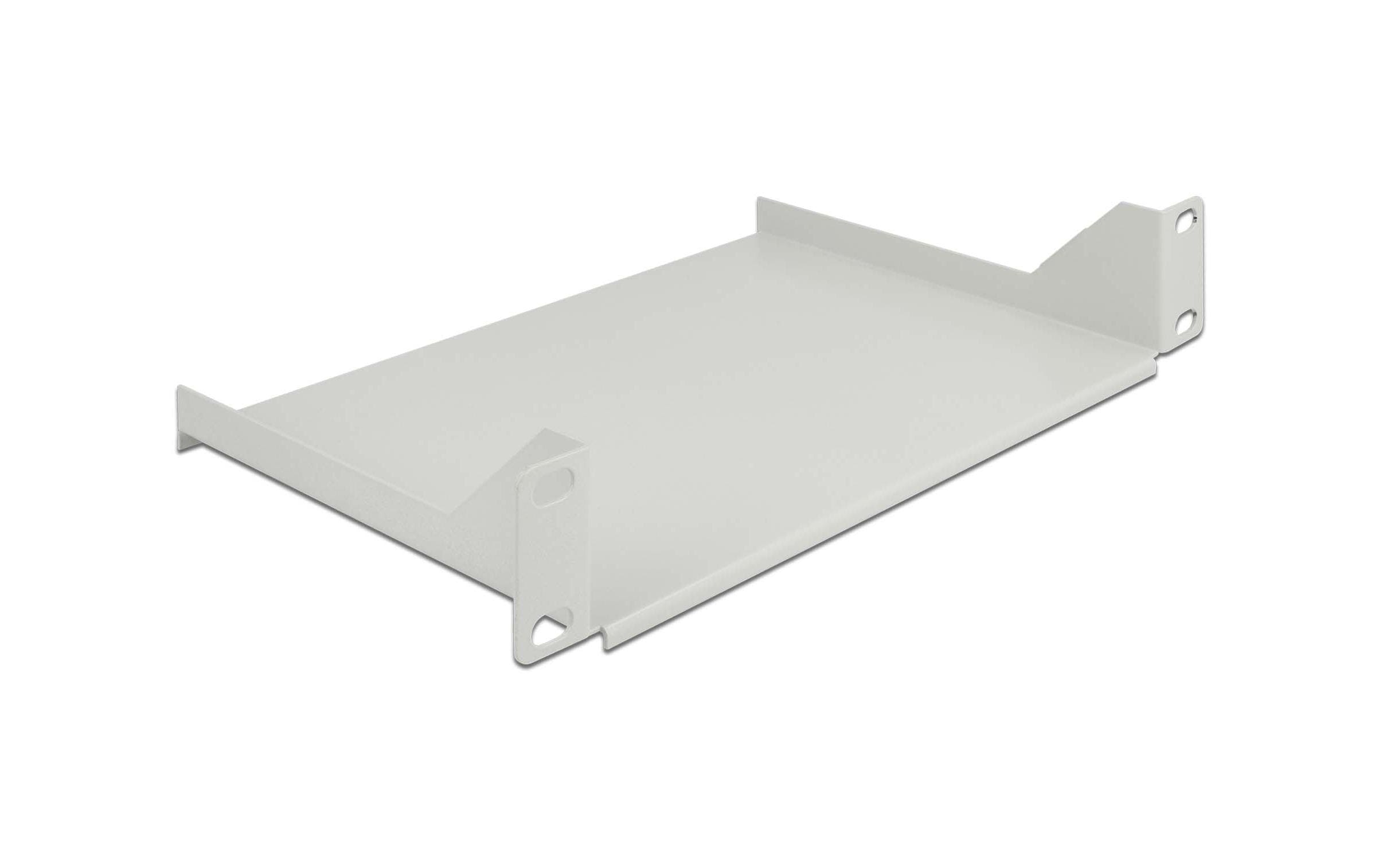 Delock 10" Fachboden für Netzwerkschrank 1 HE, grau