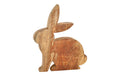 G. Wurm Hase aus Mangoholz, Braun 18x20x2 cm (BxHxT)
