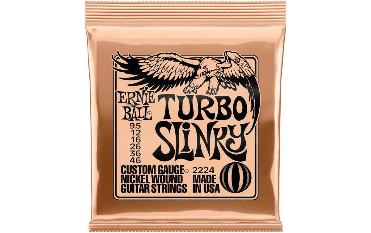 Ernie Ball 2224 Slinky Nickel E-Gitarren Saitensatz, Turbo 9,5-46