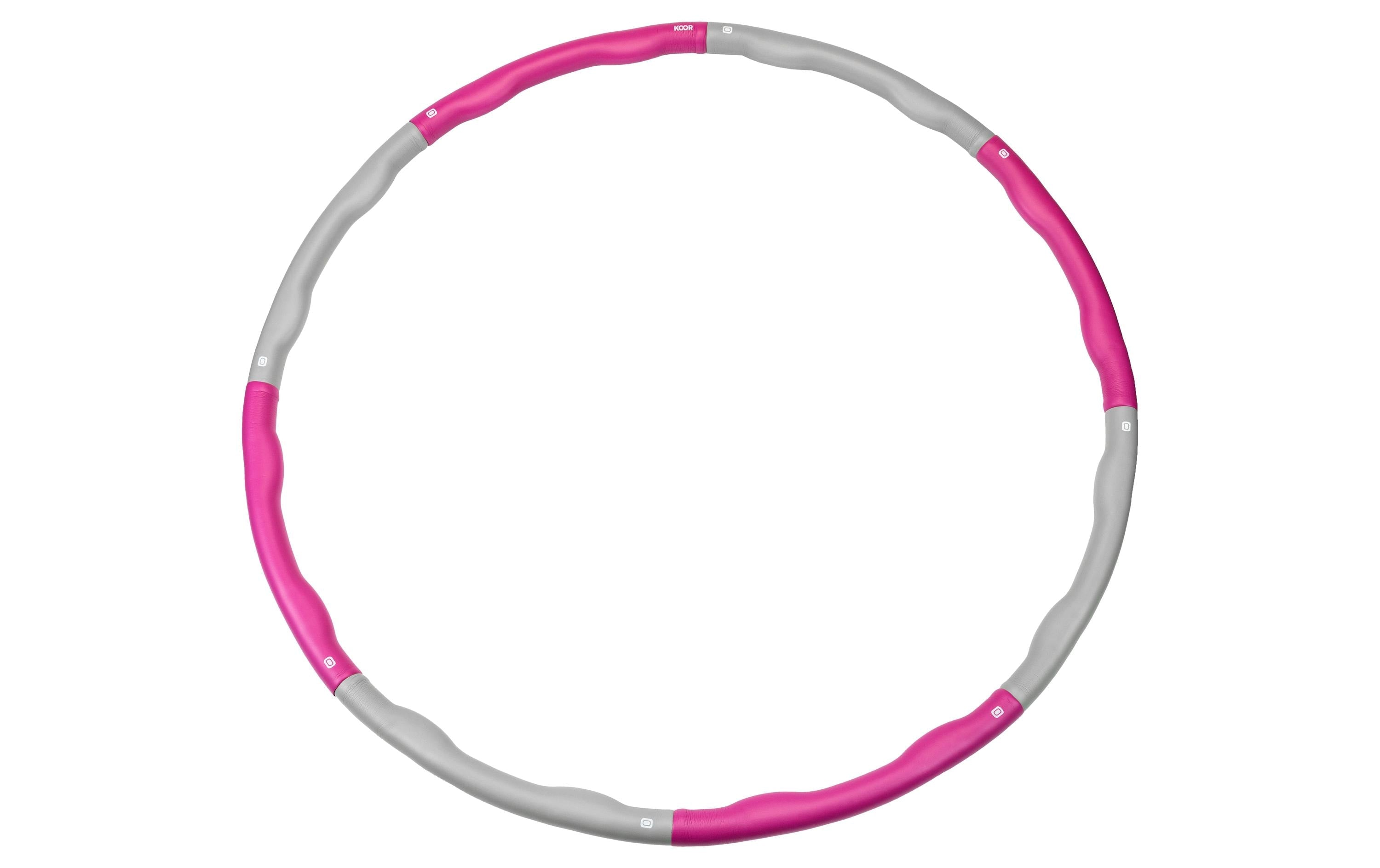 KOOR Hula Hoop Hono 1.2 kg / 8-Segmente grau-magenta, 100cm Durchmesser