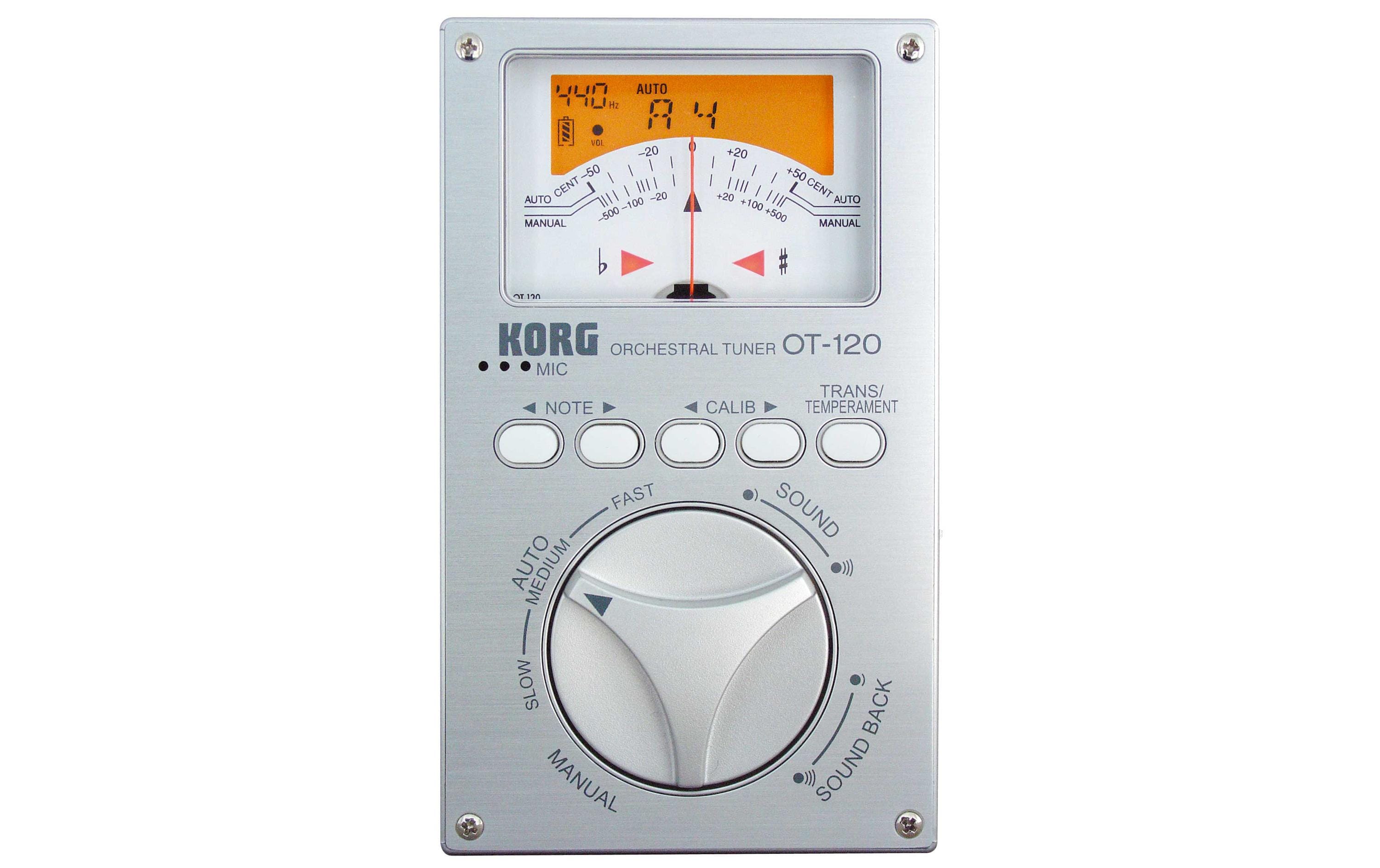 Korg OT-120, Stimmgerät, chromatisch, silber, Orchestermusiker