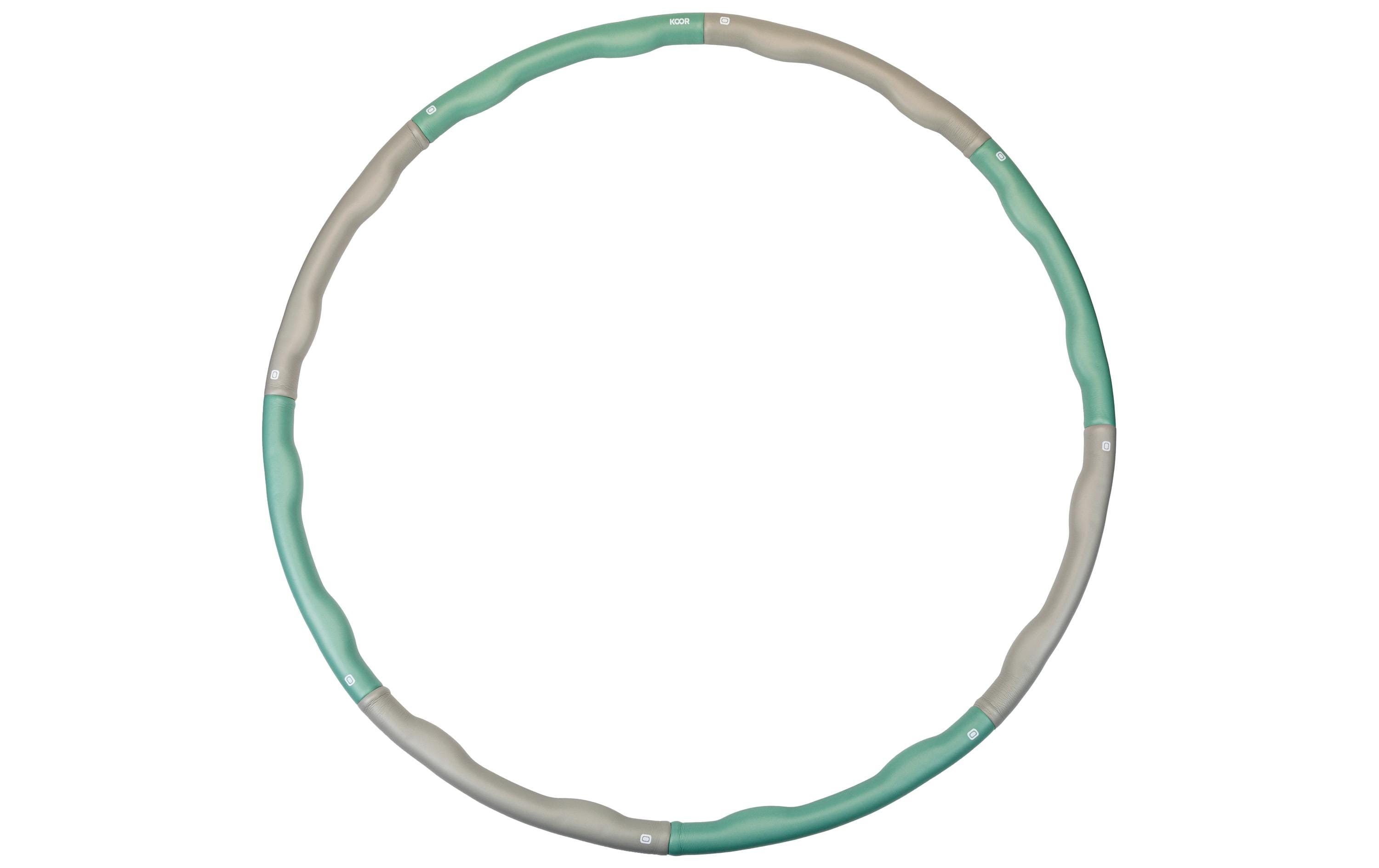 KOOR Hula Hoop Hono 0.9 kg / 8-Segemente grau-grün, 100cm Durchmesser