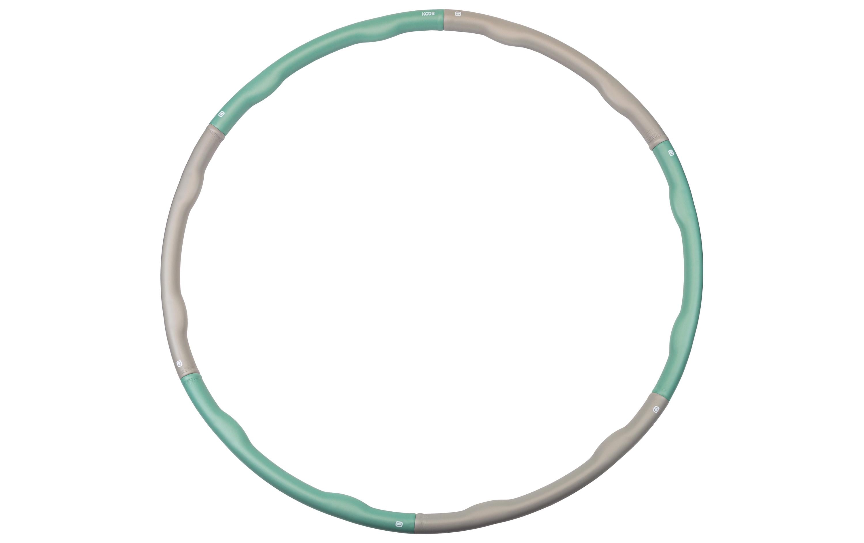 KOOR Hula Hoop Lulu 1.5 kg / 6-Segmente grau-grün, 100cm Durchmesser