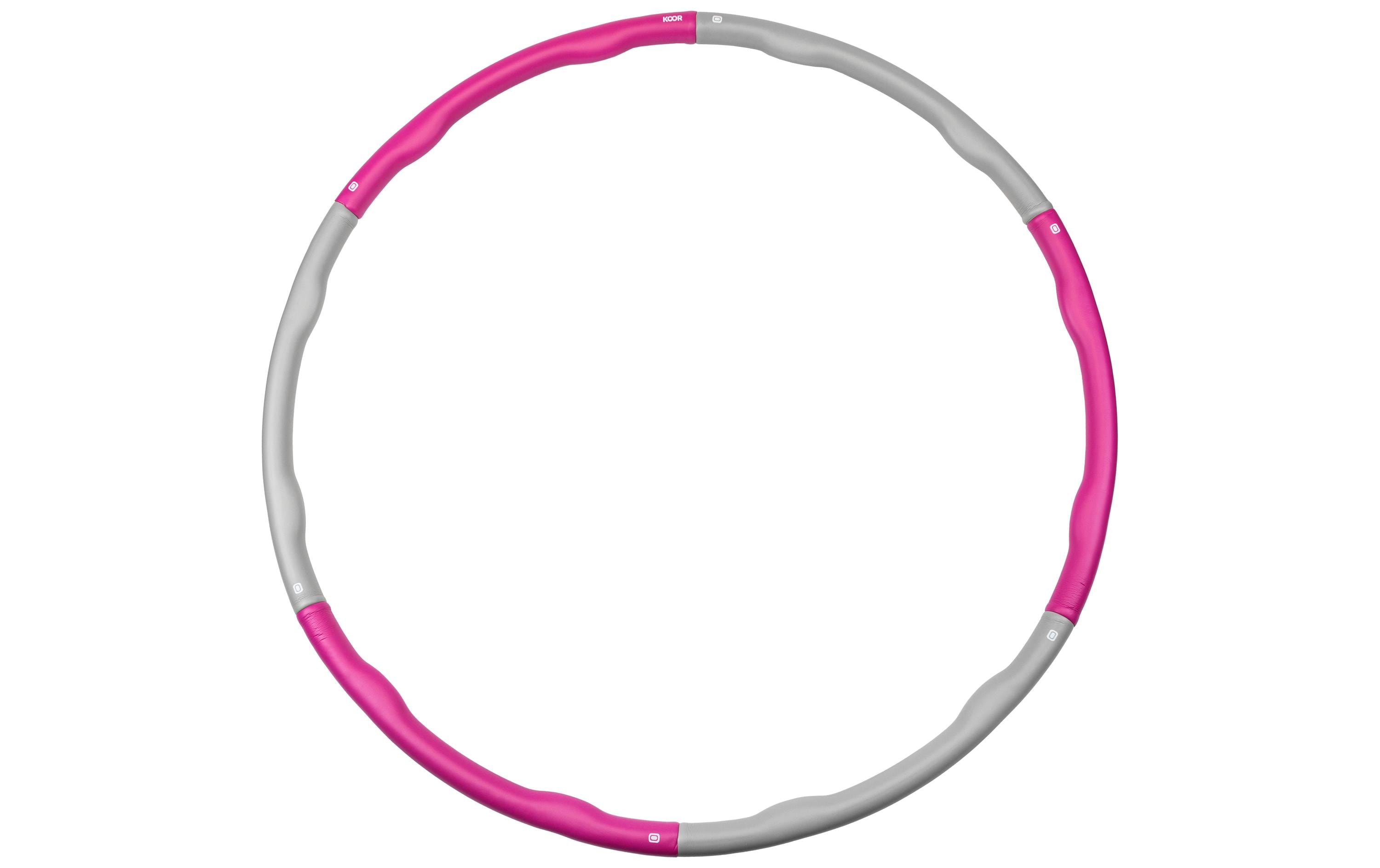 KOOR Hula Hoop Lulu 1.2kg / 6-Segmente grau-magenta, 100cm Durchmesser
