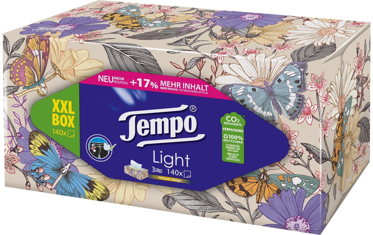 Tempo XXL Light Box 140 Tücher 3-lagig