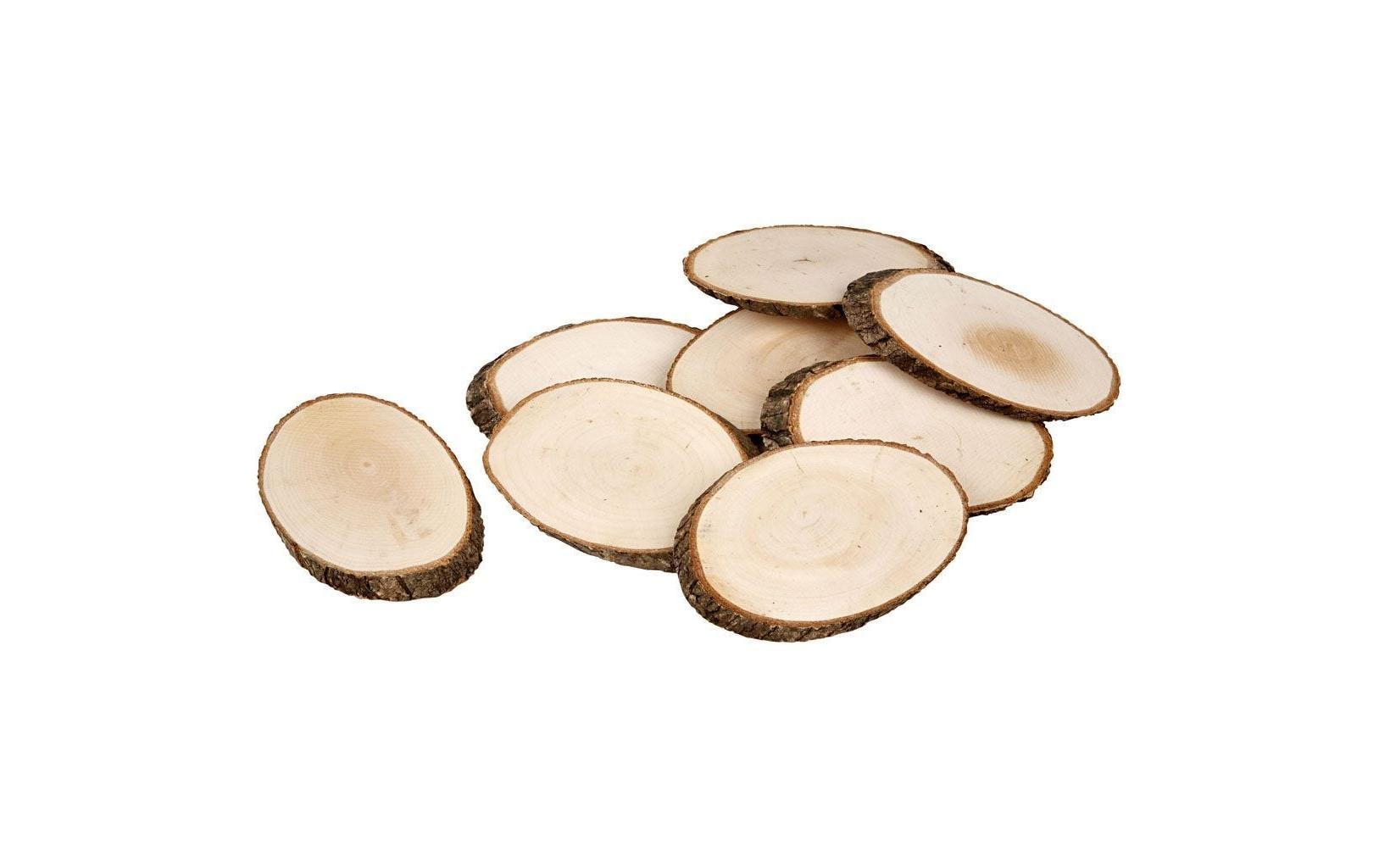 Creativ Company Holzscheiben 11 x 7.5 cm Stärke 8 mm, 12 Stück