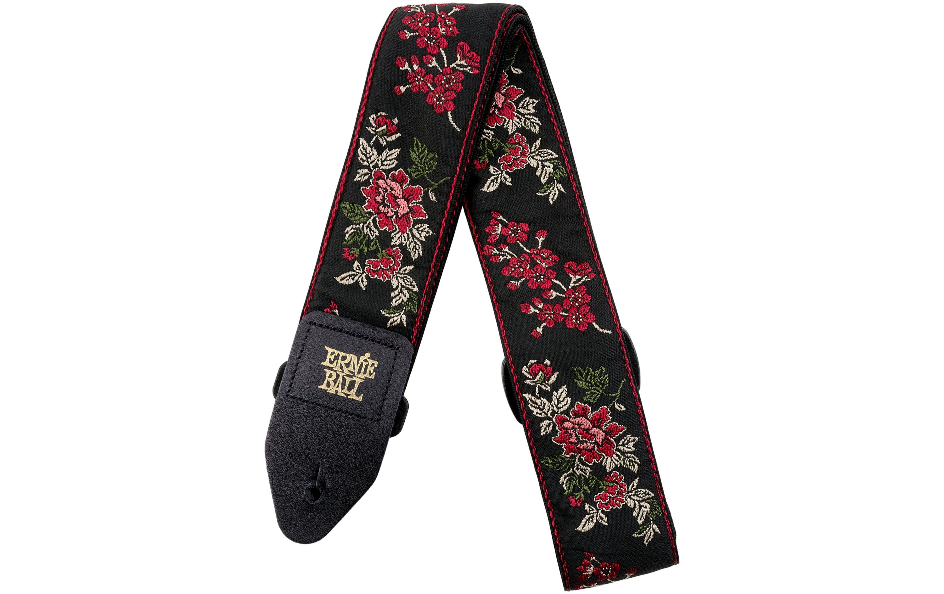 Ernie Ball 4142 Jacquard Gitarrengurt Black Rose