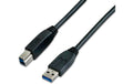 Wirewin USB3.0 Kabel, 5m, A-B, schwarz für USB3.0 Geräte, bis 5Gbps