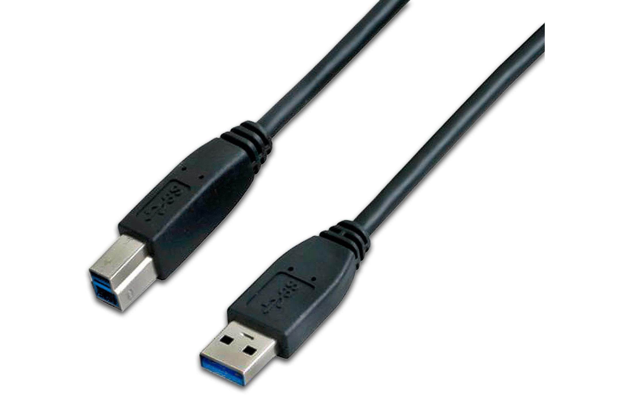 Wirewin USB3.0 Kabel, 1.8m, A-B, schwarz für USB3.0 Geräte, bis 5Gbps