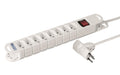 STEFFEN Steckerleiste VARIABL, 8xT13 Mister T, 3m Kabel, weiss, 320°